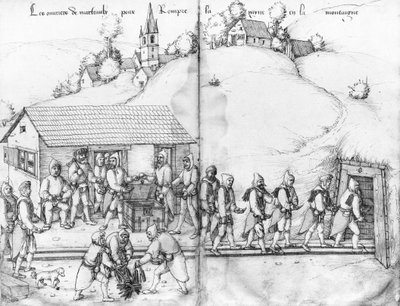 Silver mine of La Croix-aux-Mines, Lorraine, miners and their hammers, c.1530 by Heinrich Gross or Groff